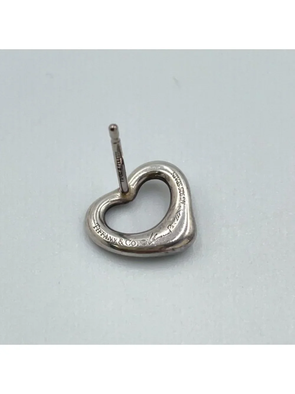 Tiffany & Co Open Heart Silver Earrings